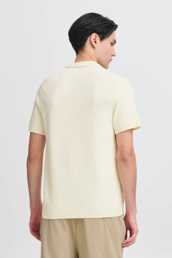 Casual Friday Ανδρική Κοντομάνικη Πλεκτή Μπλούζα Polo Structured Kni 20505091-110103 Ecru - Image 3