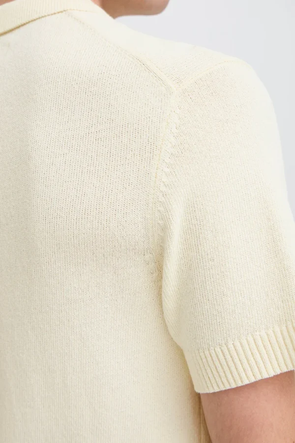 Casual Friday Ανδρική Κοντομάνικη Πλεκτή Μπλούζα Polo Structured Kni 20505091-110103 Ecru - Image 4