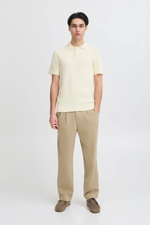 Casual Friday Ανδρική Κοντομάνικη Πλεκτή Μπλούζα Polo Structured Kni 20505091-110103 Ecru - Image 2