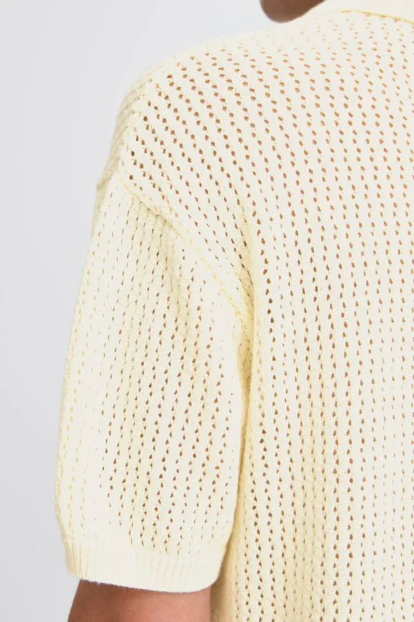Casual Friday Ανδρική Κοντομάνικη Πλεκτή Μπλούζα Polo Aiden Ss structured knit 20505494-110103 White - Image 5