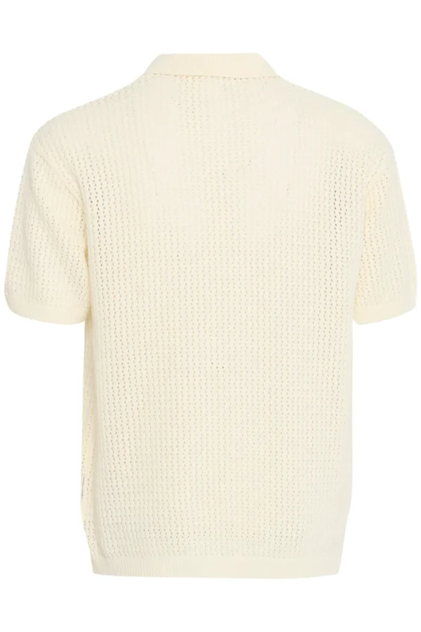 Casual Friday Ανδρική Κοντομάνικη Πλεκτή Μπλούζα Polo Aiden Ss structured knit 20505494-110103 White - Image 8