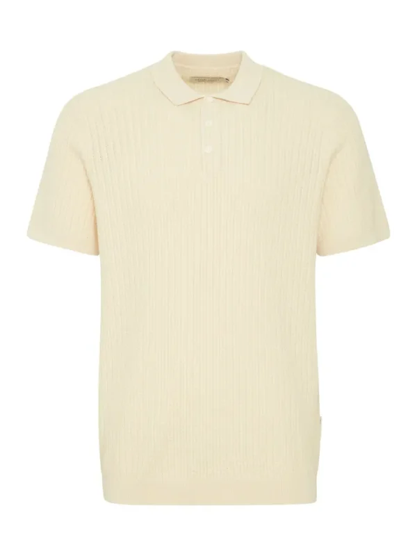Casual Friday Ανδρική Κοντομάνικη Πλεκτή Μπλούζα Polo Knit 20505091-110103 White - Image 4