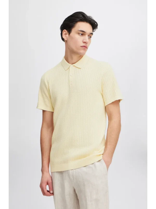 Casual Friday Ανδρική Κοντομάνικη Πλεκτή Μπλούζα Polo Knit 20505091-110103 White