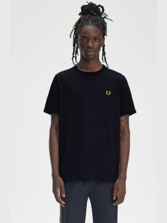 Fred Perry Ανδρική Κοντομάνικη Μπλούζα T-shirt Ringer M3519-W75 Navy/HoneyComb