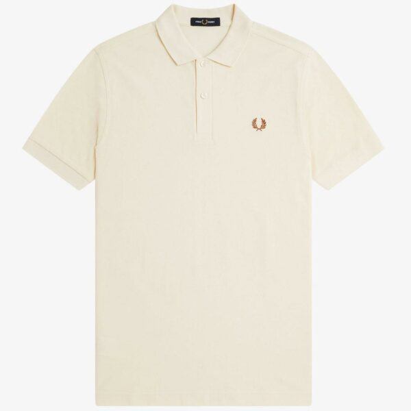 Fred Perry Ανδρική μπλούζα Polo The Fred Perry Shirt M6000-Y45 Lghecru/Cinnamon - Image 4