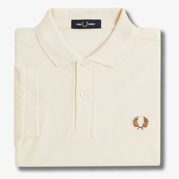 Fred Perry Ανδρική μπλούζα Polo The Fred Perry Shirt M6000-Y45 Lghecru/Cinnamon - Image 3