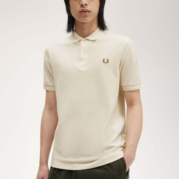 Fred Perry Ανδρική μπλούζα Polo The Fred Perry Shirt M6000-Y45 Lghecru/Cinnamon