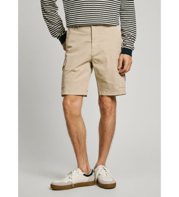 Casual Friday Ανδρική Βερμούδα Cargo Shorts 20505146-161105 Ecru