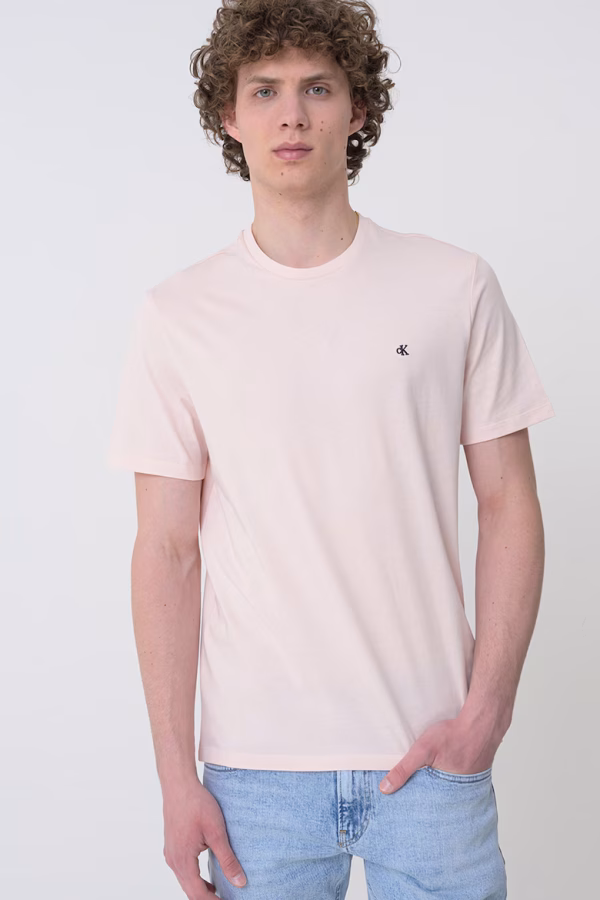 Calvin Klein Jeans Ανδρικό Κοντομάνικο Μπλουζάκι T-shirt LV040HM265-LN4 Silver Peony - Image 5