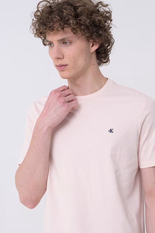 Calvin Klein Jeans Ανδρικό Κοντομάνικο Μπλουζάκι T-shirt LV040HM265-LN4 Silver Peony - Image 3