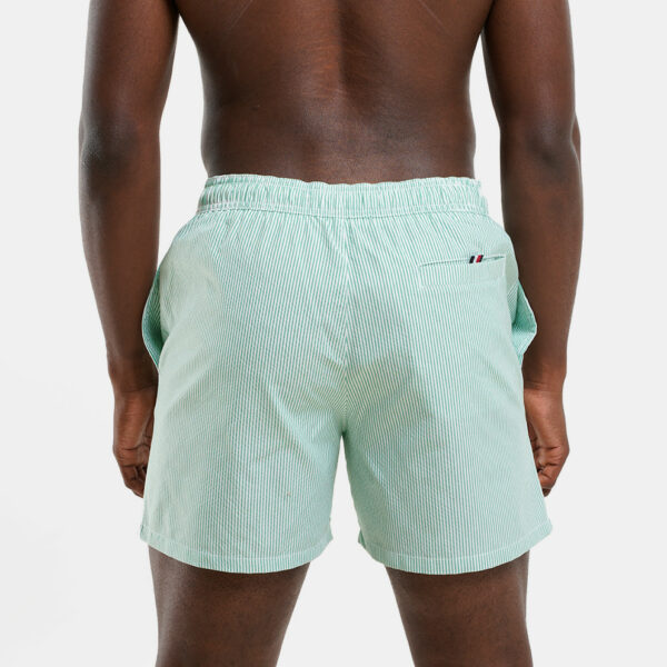 Tommy Jeans Μαγιό Σορτς Ανδρικό Medium Drawstring Ithaca Stripe UM0UM03265-0LA Ithaca White Radiant Green - Image 3