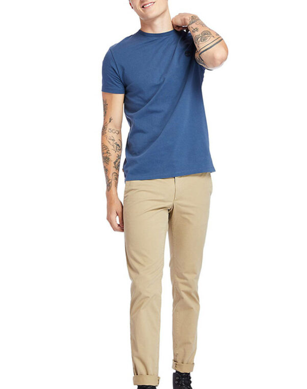 Timberland Ανδρικό T-Shirt SS Dunstan River Jersey Crew Tee Slim TB0A2BPR-288 Μπλε Ανοιχτό - Image 3
