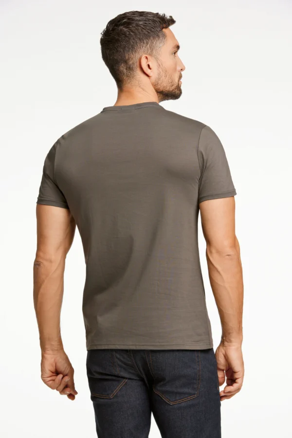 Lindbergh Ανδρική Κοντομάνικη Μπλούζα T-shirt 30-440040 Dk Army - Image 2