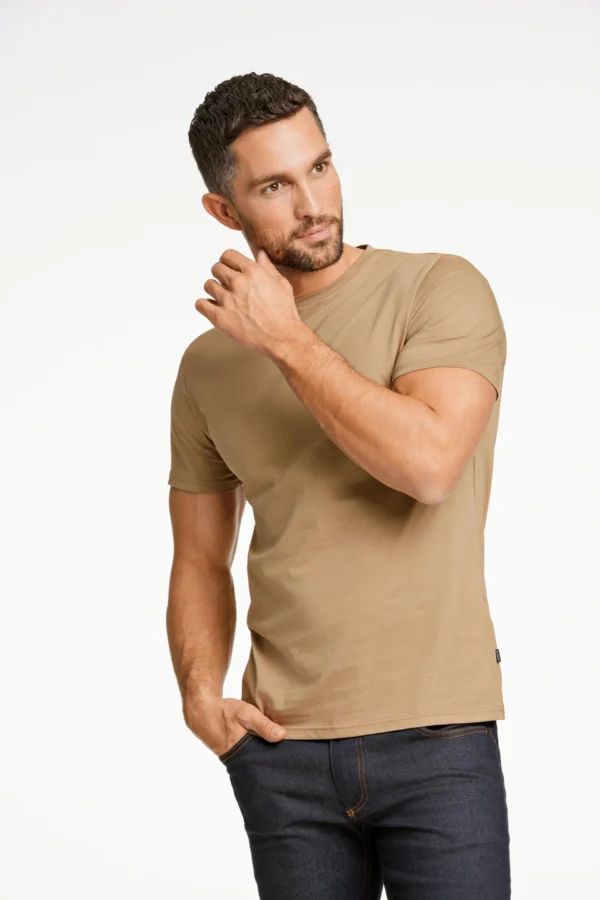 Lindbergh Ανδρική Κοντομάνικη Μπλούζα T-shirt 30-440040 Dk Sand