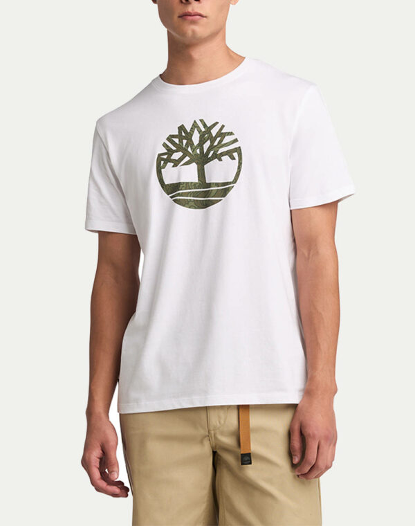 Timberland Ανδρική Κοντομάνικη Μπλούζα T-shirt Kennebec River Camo TB0A6DTS-100 White