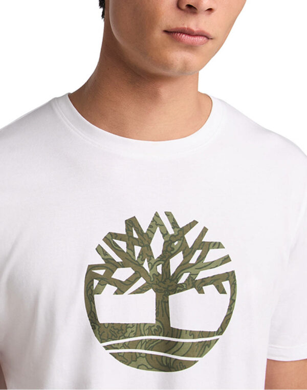 Timberland Ανδρική Κοντομάνικη Μπλούζα T-shirt Kennebec River Camo TB0A6DTS-100 White - Image 4