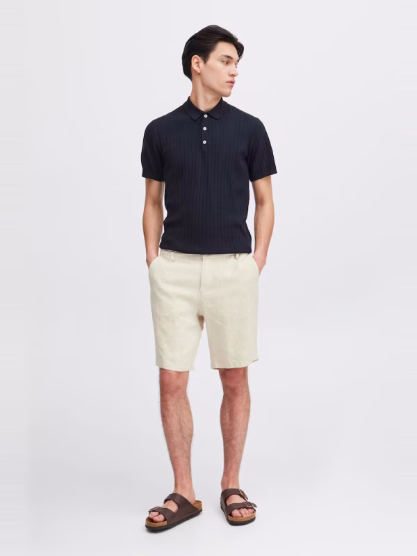 Casual Friday Ανδρική Βερμούδα CFPandrup 100% Linen Shorts 20505166-154503 Beige - Image 4
