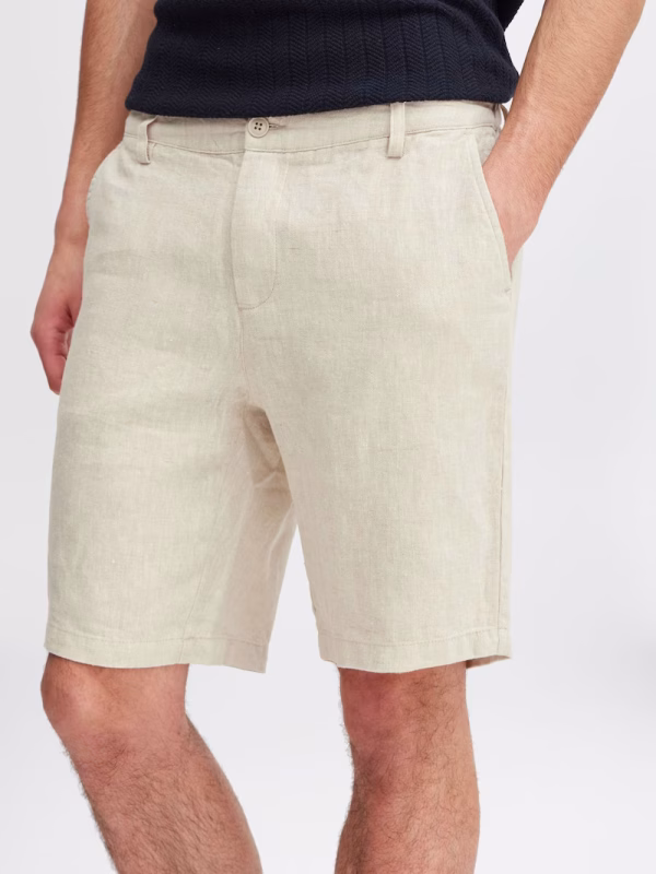 Casual Friday Ανδρική Βερμούδα CFPandrup 100% Linen Shorts 20505166-154503 Beige