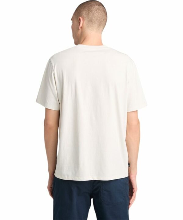 Timberland Ανδρική Κοντομάνικη Μπλούζα T-shirt Front Seasonal Stack Logo Tee TB0A6DHD-CM9 White - Image 4