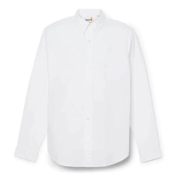 Timberland Ανδρικό Πουκάμισο LS Solid Poplin Shirt Regular TB0A6GRH-100 White - Image 5