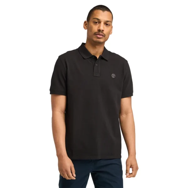 Timberland Ανδρική Μπλούζα SS Millers River Pique Polo TB0A6VDP-001 Μαύρη