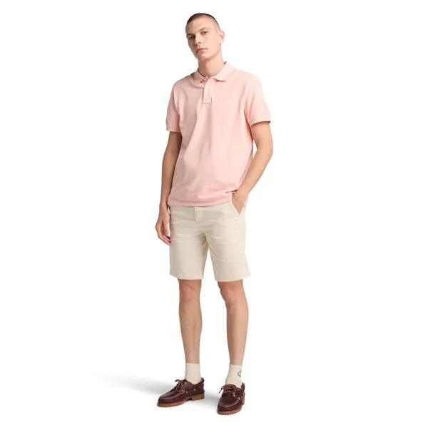 Timberland Ανδρική Μπλούζα SS Millers River Pique Polo TB0A6VDP-ERV Ροζ - Image 2
