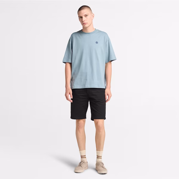 Timberland Ανδρική Κοντομάνικη Μπλούζα T-shirt Dunstan River Short-Sleeve TB0A6GH3-758 Light Blue - Image 4