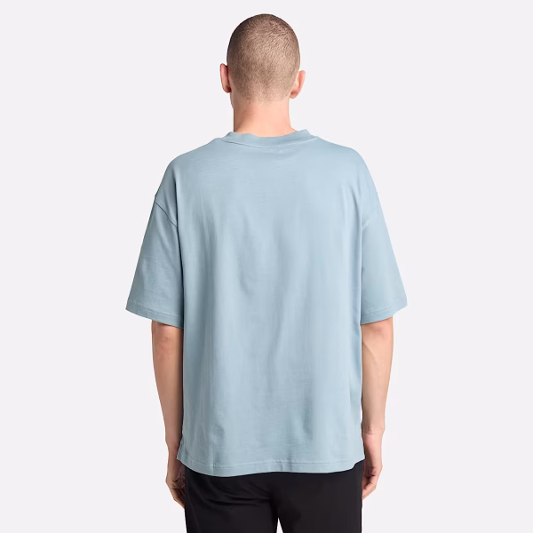 Timberland Ανδρική Κοντομάνικη Μπλούζα T-shirt Dunstan River Short-Sleeve TB0A6GH3-758 Light Blue - Image 2