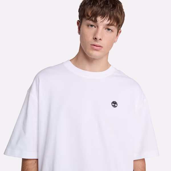 Timberland Ανδρική Κοντομάνικη Μπλούζα T-shirt Dunstan River Short-Sleeve TB0A6GH3-100 White - Image 2