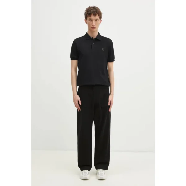 Fred Perry Ανδρική Mπλούζα Polo The Fred Perry Shirt M6000-Y43 Blk/Crt Grn - Image 5