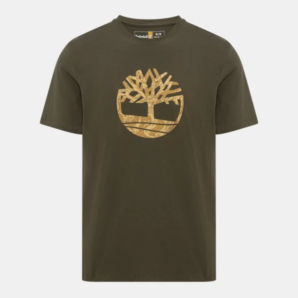 Timberland Ανδρική Κοντομάνικη Μπλούζα T-shirt Kennebec River Camo TB0A6DTS-A58 Khaki - Image 3