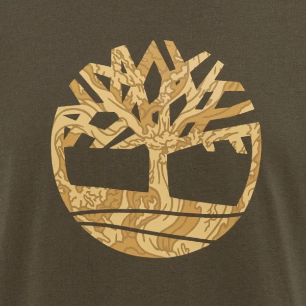 Timberland Ανδρική Κοντομάνικη Μπλούζα T-shirt Kennebec River Camo TB0A6DTS-A58 Khaki - Image 2