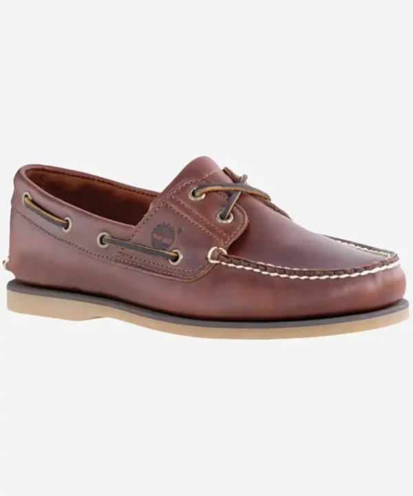 Timberland Ανδρικά Παπούτσια Classic Boat Shoe TB025077-214 Md Brown Full Grain - Image 4