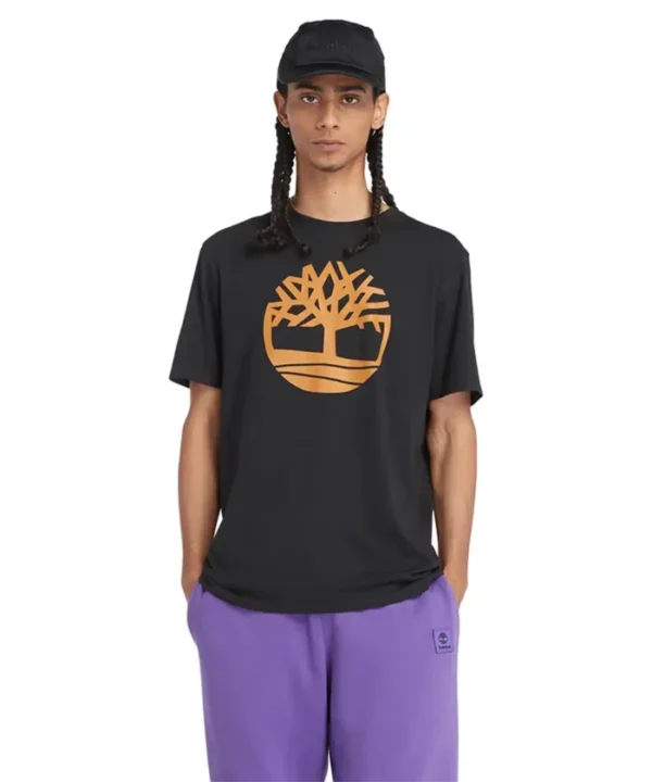 Timberland Ανδρική Κοντομάνικη Μπλούζα T-shirt River Tree Logo TB0A2C2R-P56 Black