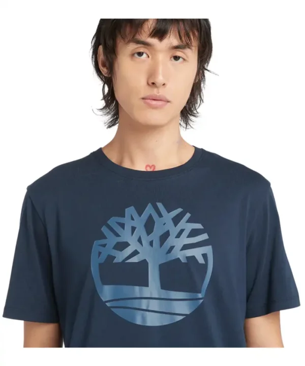 Timberland Ανδρική Κοντομάνικη Μπλούζα T-shirt River Tree Logo TB0A2C2R-Z02 Navy Blue - Image 3