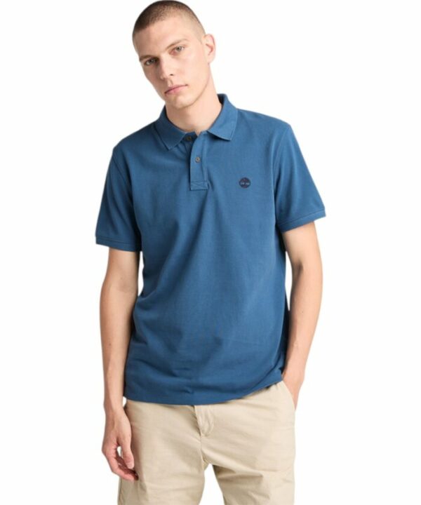 Timberland Ανδρική Μπλούζα SS Millers River Pique Polo TB0A6VDP-288 Μπλε