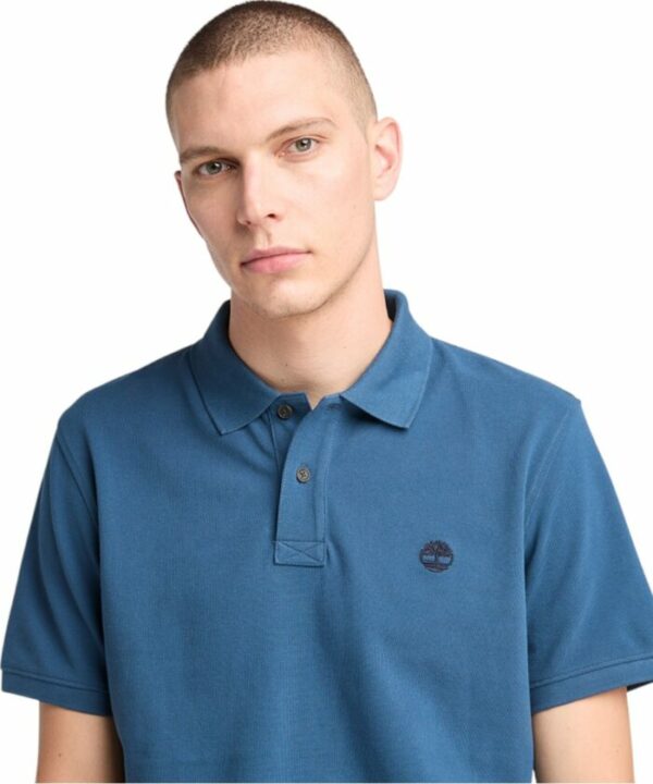 Timberland Ανδρική Μπλούζα SS Millers River Pique Polo TB0A6VDP-288 Μπλε - Image 3