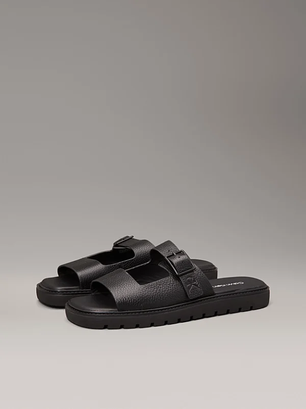 Calvin Klein Jeans Ανδρικά Σανδάλια Sq Molded Sandal Dblbar Buckle YM0YM01228-0GJ Triple Black - Image 5