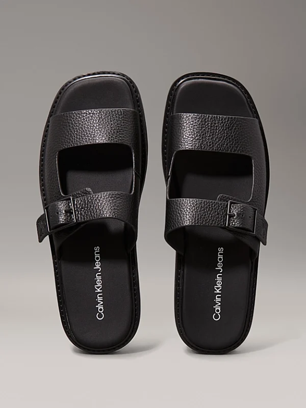 Calvin Klein Jeans Ανδρικά Σανδάλια Sq Molded Sandal Dblbar Buckle YM0YM01228-0GJ Triple Black - Image 2