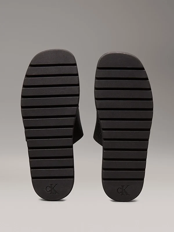 Calvin Klein Jeans Ανδρικά Σανδάλια Sq Molded Sandal Dblbar Buckle YM0YM01228-0GJ Triple Black - Image 3