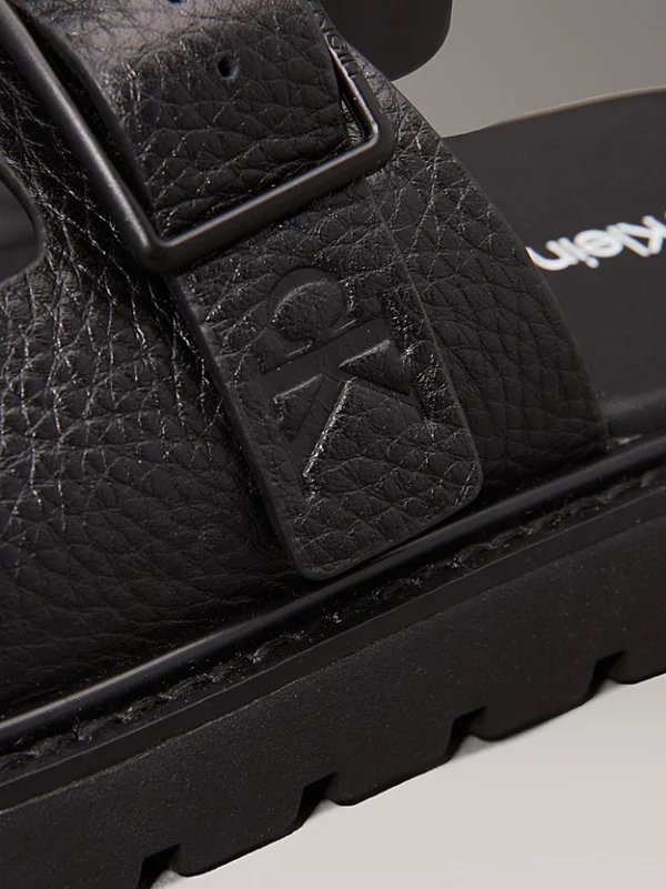 Calvin Klein Jeans Ανδρικά Σανδάλια Sq Molded Sandal Dblbar Buckle YM0YM01228-0GJ Triple Black - Image 4