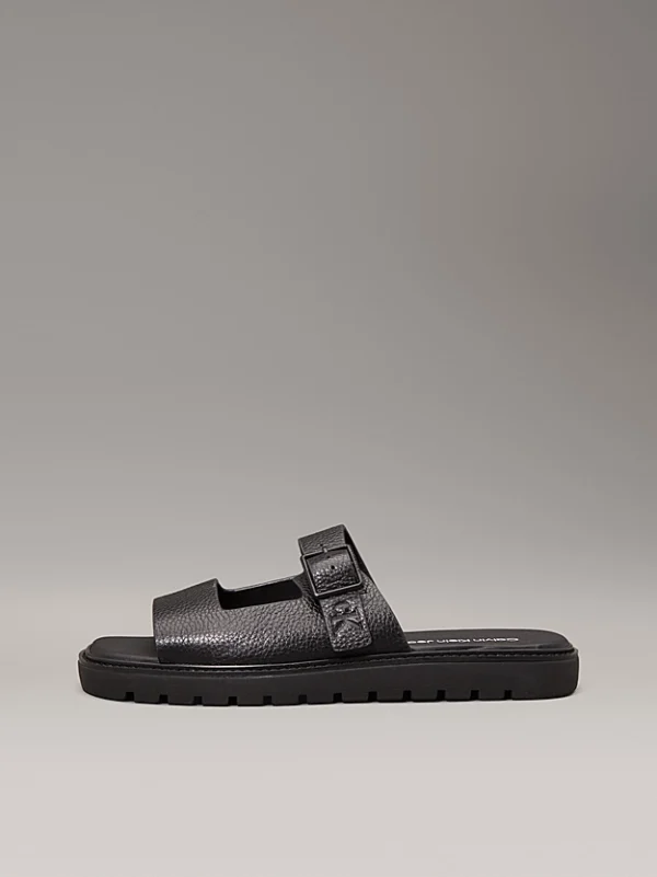 Calvin Klein Jeans Ανδρικά Σανδάλια Sq Molded Sandal Dblbar Buckle YM0YM01228-0GJ Triple Black - Image 7