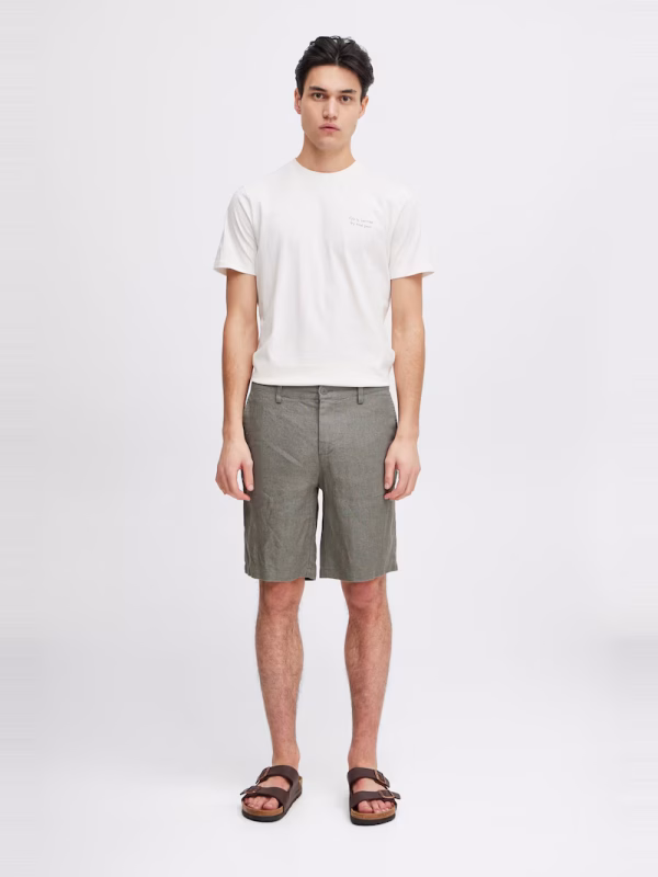 Casual Friday Ανδρική Βερμούδα CFPandrup 100% Linen Shorts 20505166-185806 Army - Image 4