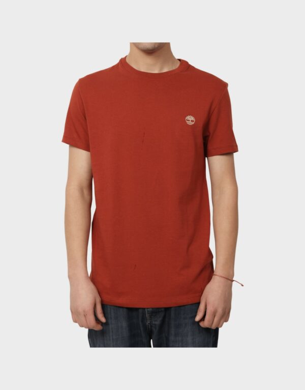 Timberland Ανδρικό T-Shirt SS Dunstan River Jersey Crew Tee Slim TB0A2BPR-EOD Κεραμιδί