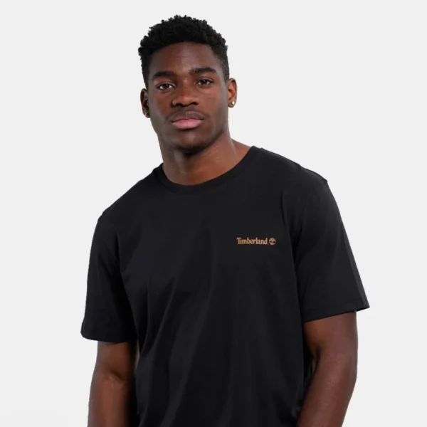 Timberland Ανδρική Κοντομάνικη Μπλούζα T-shirt Linear TB0A5QQT-001 Black - Image 3