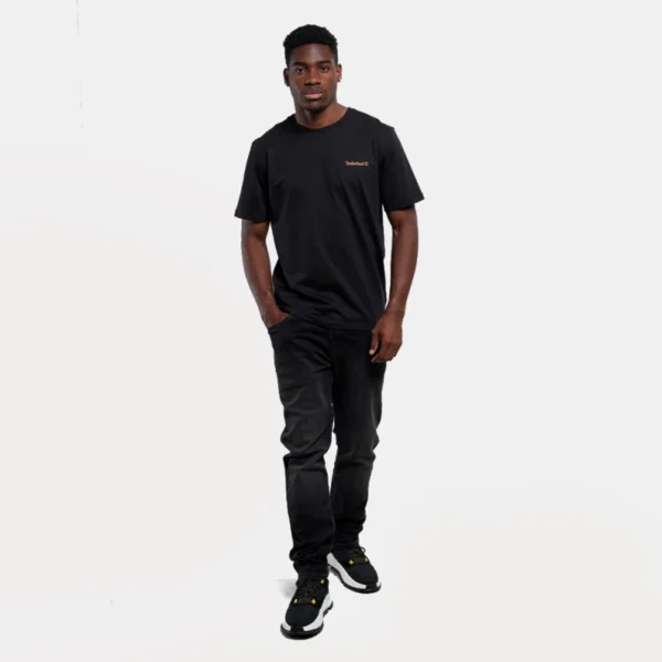 Timberland Ανδρική Κοντομάνικη Μπλούζα T-shirt Linear TB0A5QQT-001 Black - Image 4