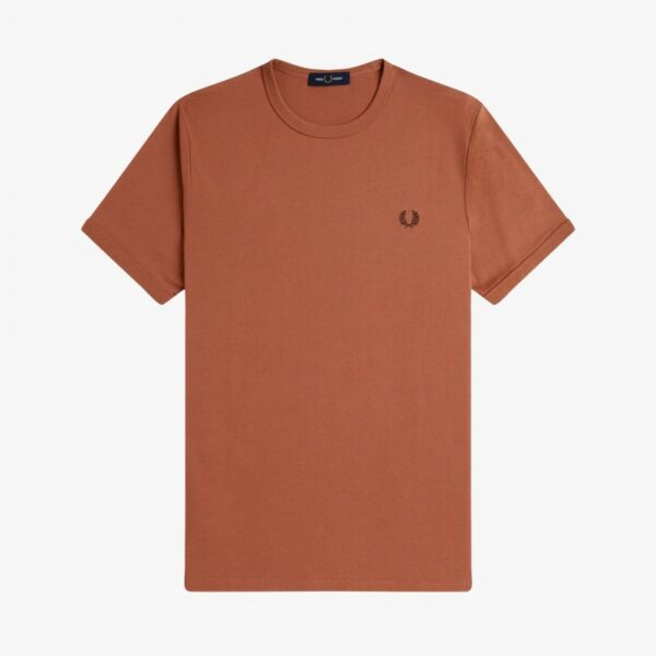 Fred Perry ΑνδρικόT-shirt Ringer M3519‑324 Brown/Cinnamon - Image 2