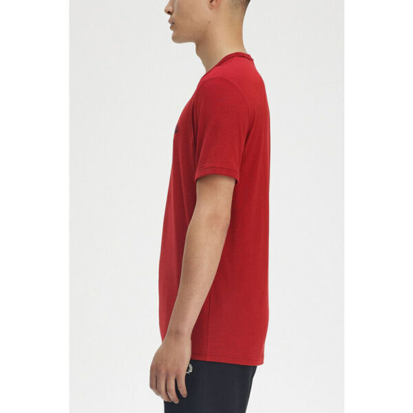 Fred Perry Ανδρικό T-shirt Ringer M3519‑M02 Burnt Red - Image 3