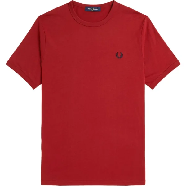 Fred Perry Ανδρικό T-shirt Ringer M3519‑M02 Burnt Red - Image 2