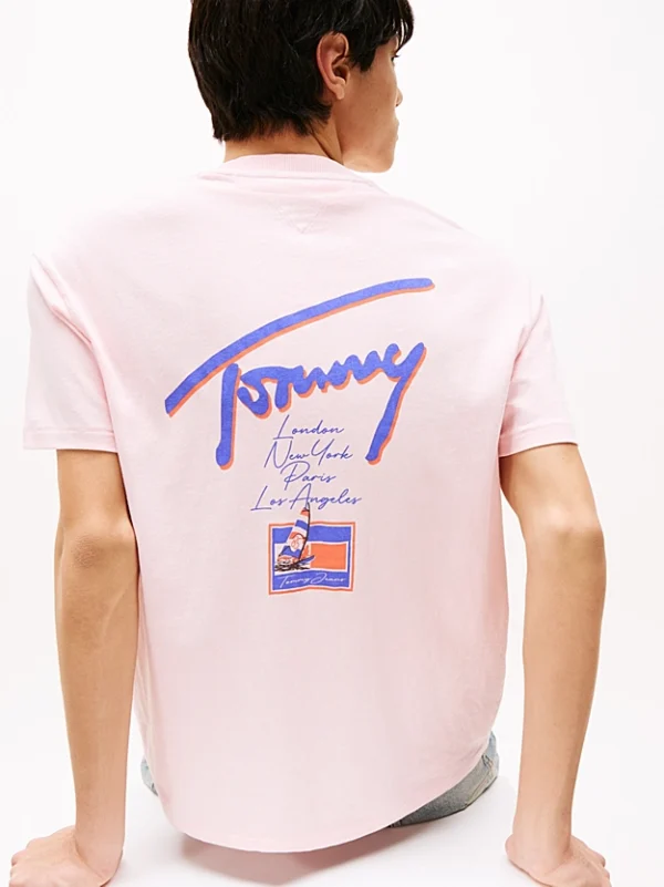 Tommy Jeans Relaxed Faded Graphic Ανδρικό T-shirt DM0DM20768‑TH3 Pink - Image 2